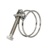 Wire Pipe Clips Stainless Steel Wire Hose Clips Double Wire Type Hose Clamps